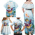 Hawaii Flamingo Family Matching Off Shoulder Maxi Dress and Hawaiian Shirt Plumeria Tropical Beach