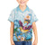 Hawaii Flamingo Family Matching Off Shoulder Short Dress and Hawaiian Shirt Plumeria Tropical Beach