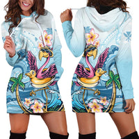 Hawaii Flamingo Hoodie Dress Plumeria Tropical Beach LT01 - Polynesian Pride