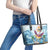 Hawaii Flamingo Leather Tote Bag Plumeria Tropical Beach