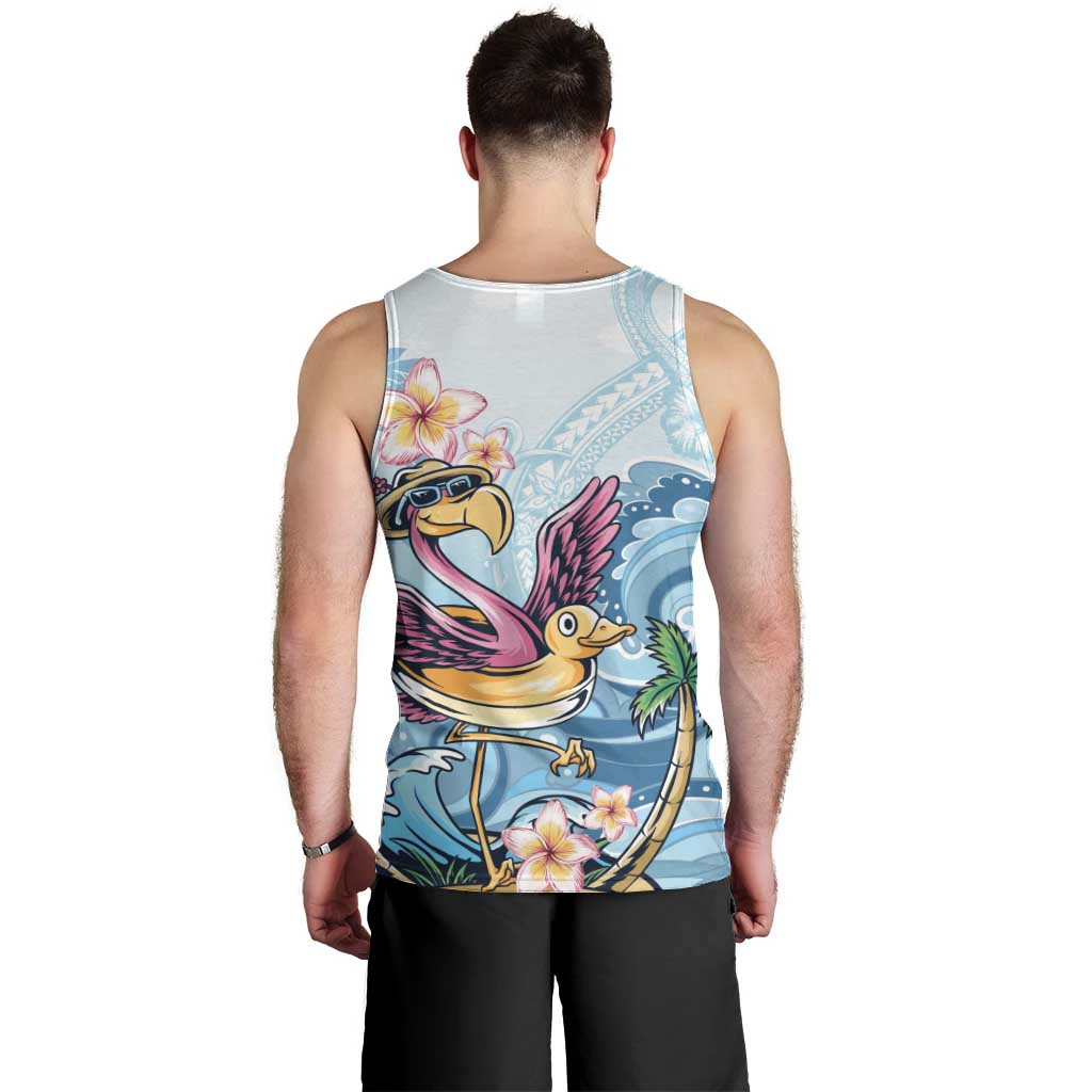 Hawaii Flamingo Men Tank Top Plumeria Tropical Beach LT01 - Polynesian Pride