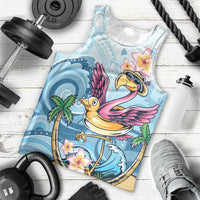 Hawaii Flamingo Men Tank Top Plumeria Tropical Beach LT01 - Polynesian Pride