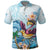 Hawaii Flamingo Polo Shirt Plumeria Tropical Beach