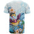 Hawaii Flamingo T Shirt Plumeria Tropical Beach