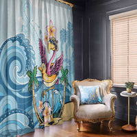 Hawaii Flamingo Window Curtain Plumeria Tropical Beach LT01 - Polynesian Pride