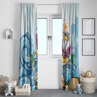 Hawaii Flamingo Window Curtain Plumeria Tropical Beach LT01 - Polynesian Pride