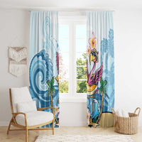 Hawaii Flamingo Window Curtain Plumeria Tropical Beach LT01 - Polynesian Pride