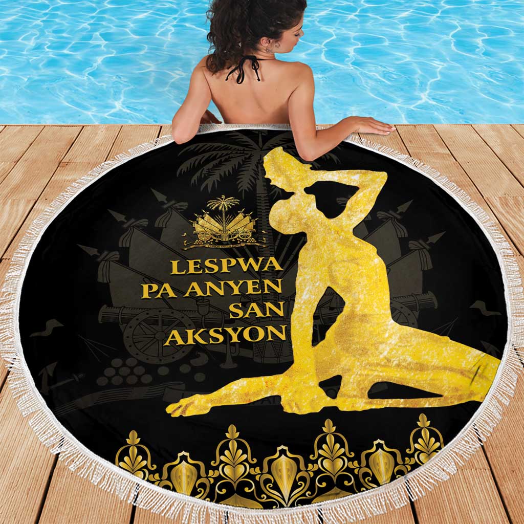 Haiti Neg Marron Gold Beach Blanket Lespwa pa anyen san aksyon LT01 - Polynesian Pride