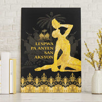 Haiti Neg Marron Gold Canvas Wall Art Lespwa pa anyen san aksyon LT01 Without Frame Gold - Polynesian Pride