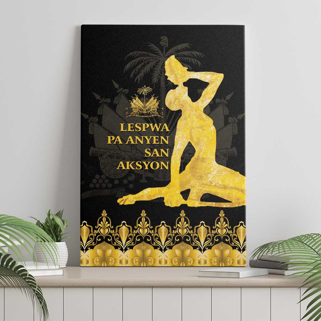 Haiti Neg Marron Gold Canvas Wall Art Lespwa pa anyen san aksyon LT01 - Polynesian Pride
