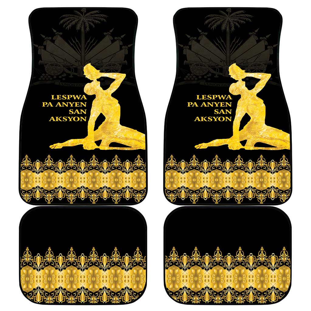 Haiti Neg Marron Gold Car Mats Lespwa pa anyen san aksyon LT01 - Polynesian Pride