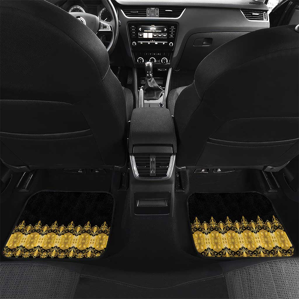 Haiti Neg Marron Gold Car Mats Lespwa pa anyen san aksyon LT01 Set 2pcs - Back Gold - Polynesian Pride