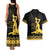 Haiti Neg Marron Gold Couples Matching Tank Maxi Dress and Hawaiian Shirt Lespwa pa anyen san aksyon