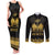 Haiti Neg Marron Gold Couples Matching Tank Maxi Dress and Long Sleeve Button Shirt Lespwa pa anyen san aksyon