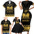 Haiti Neg Marron Gold Family Matching Short Sleeve Bodycon Dress and Hawaiian Shirt Lespwa pa anyen san aksyon