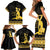 Haiti Neg Marron Gold Family Matching Short Sleeve Bodycon Dress and Hawaiian Shirt Lespwa pa anyen san aksyon