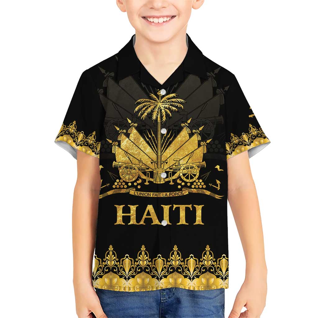 Haiti Neg Marron Gold Hawaiian Shirt Lespwa pa anyen san aksyon LT01 - Polynesian Pride