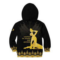 Haiti Neg Marron Gold Kid Hoodie Lespwa pa anyen san aksyon