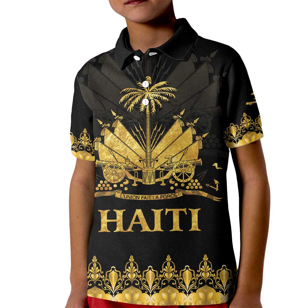 Haiti Neg Marron Gold Kid Polo Shirt Lespwa pa anyen san aksyon