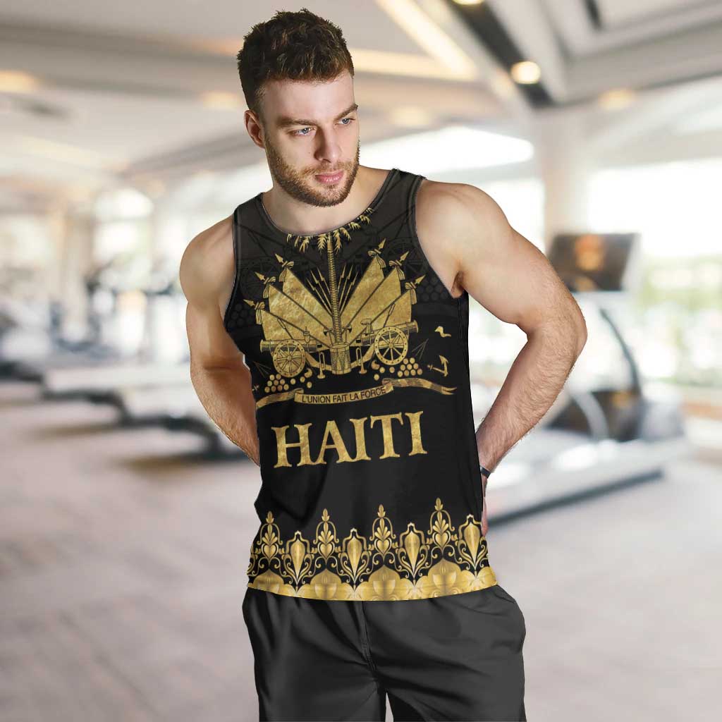 Haiti Neg Marron Gold Men Tank Top Lespwa pa anyen san aksyon LT01 Gold - Polynesian Pride