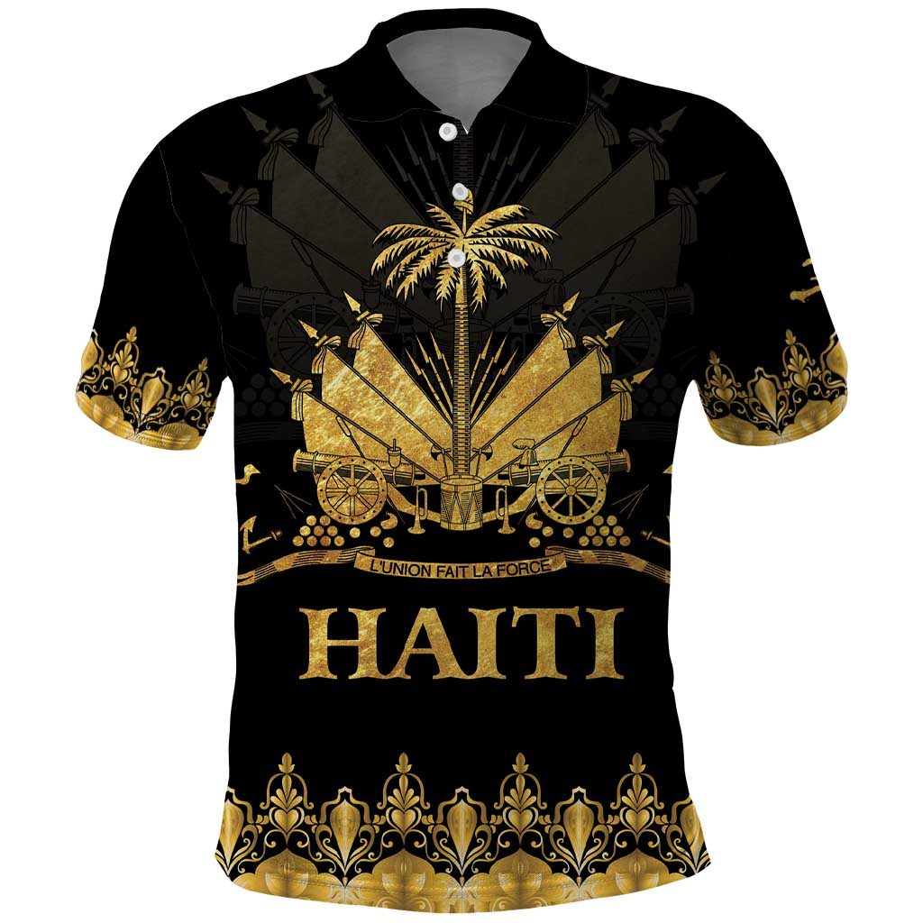 Haiti Neg Marron Gold Polo Shirt Lespwa pa anyen san aksyon