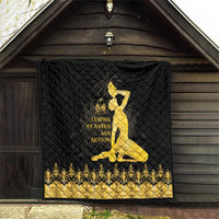 Haiti Neg Marron Gold Quilt Lespwa pa anyen san aksyon