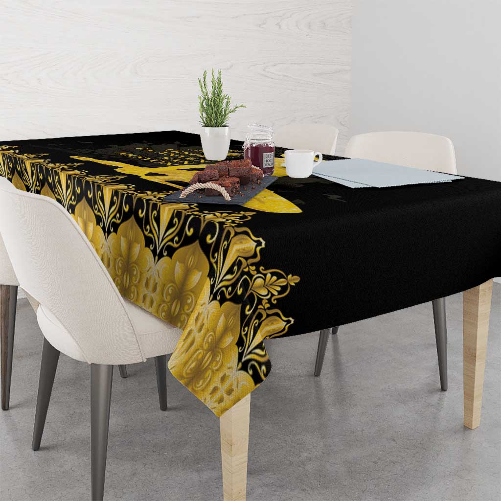Haiti Neg Marron Gold Tablecloth Lespwa pa anyen san aksyon LT01 - Polynesian Pride