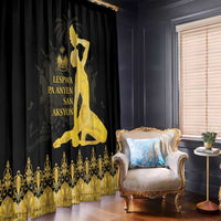 Haiti Neg Marron Gold Window Curtain Lespwa pa anyen san aksyon LT01 - Polynesian Pride
