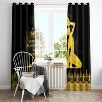 Haiti Neg Marron Gold Window Curtain Lespwa pa anyen san aksyon LT01 - Polynesian Pride