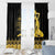 Haiti Neg Marron Gold Window Curtain Lespwa pa anyen san aksyon