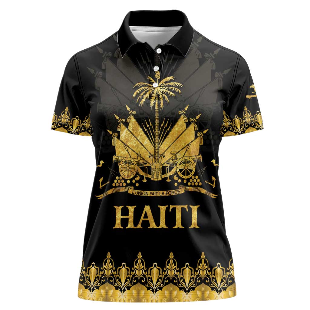 Haiti Neg Marron Gold Women Polo Shirt Lespwa pa anyen san aksyon