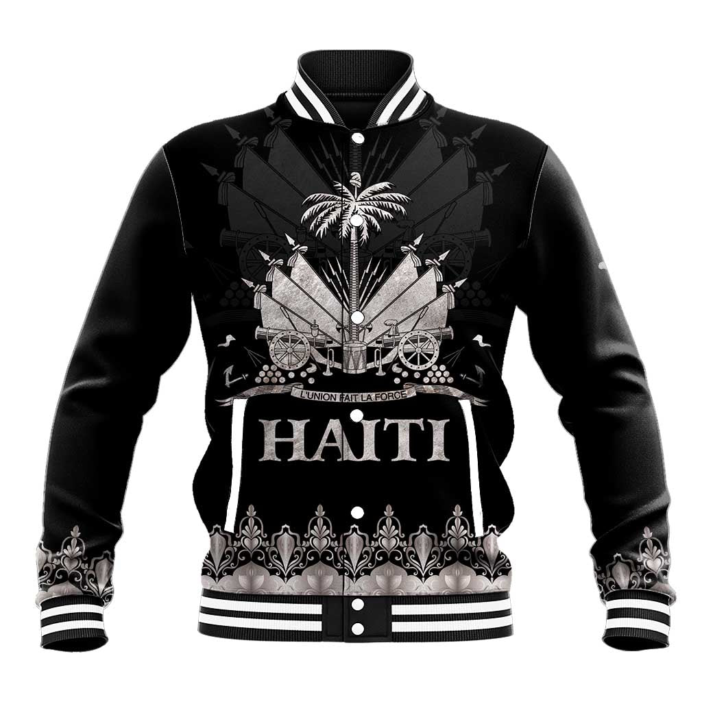 Haiti Neg Marron Silver Baseball Jacket Hope is Nothing Without Action