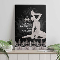 Haiti Neg Marron Silver Canvas Wall Art Hope is Nothing Without Action LT01 - Polynesian Pride