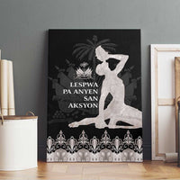 Haiti Neg Marron Silver Canvas Wall Art Hope is Nothing Without Action LT01 - Polynesian Pride