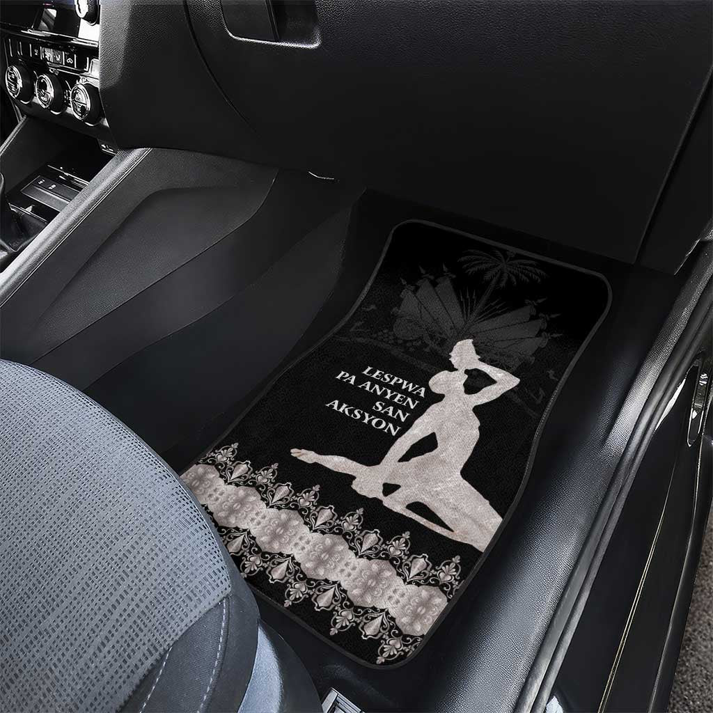Haiti Neg Marron Silver Car Mats Hope is Nothing Without Action LT01 - Polynesian Pride
