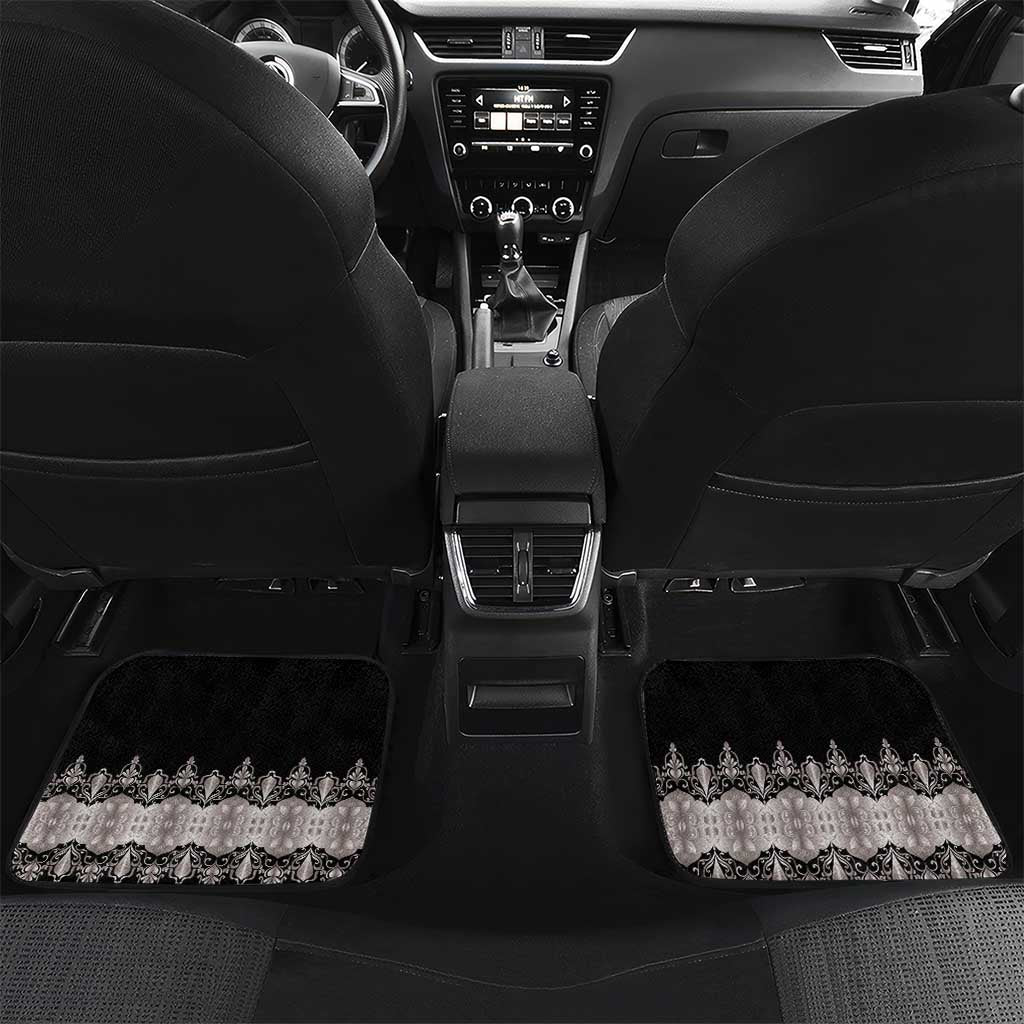 Haiti Neg Marron Silver Car Mats Hope is Nothing Without Action LT01 Set 2pcs - Back Silver - Polynesian Pride