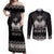 Haiti Neg Marron Silver Couples Matching Off Shoulder Maxi Dress and Long Sleeve Button Shirt Hope is Nothing Without Action