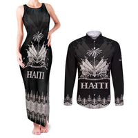 Haiti Neg Marron Silver Couples Matching Tank Maxi Dress and Long Sleeve Button Shirt Hope is Nothing Without Action LT01 Silver - Polynesian Pride
