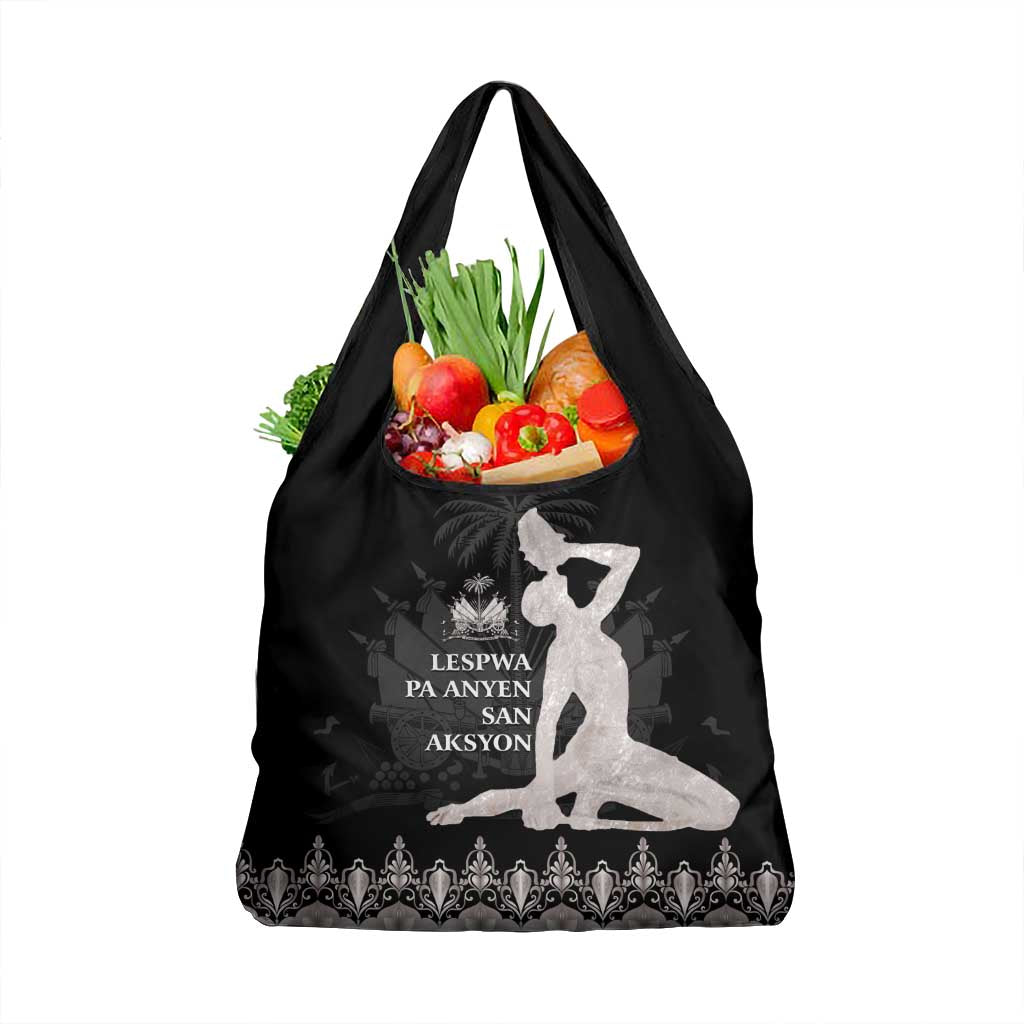 Haiti Neg Marron Silver Grocery Bag Hope is Nothing Without Action LT01 1-pack One Size Silver - Polynesian Pride