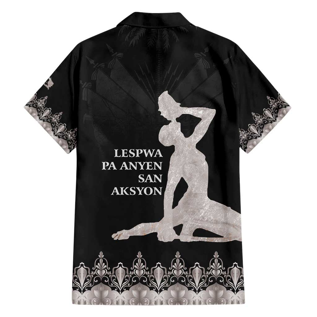 Haiti Neg Marron Silver Hawaiian Shirt Hope is Nothing Without Action LT01 - Polynesian Pride