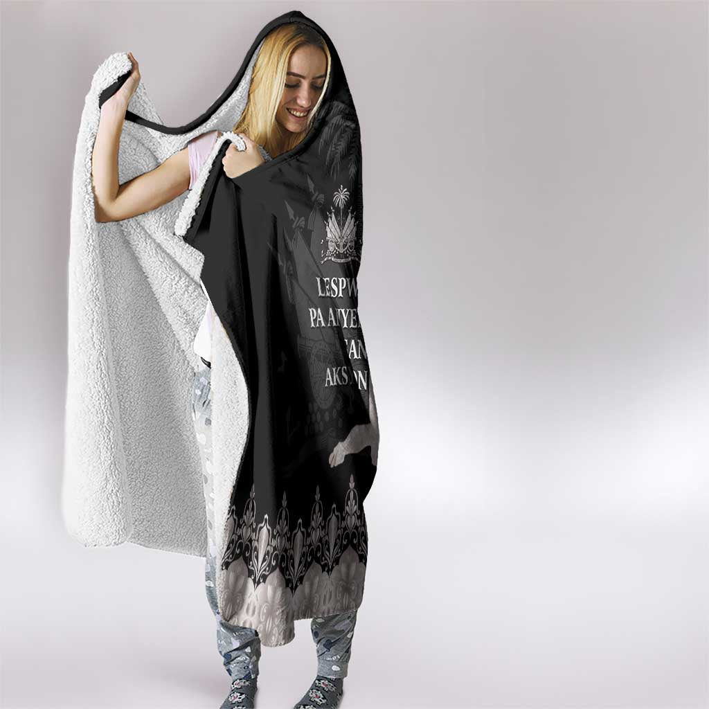 Haiti Neg Marron Silver Hooded Blanket Hope is Nothing Without Action LT01 - Polynesian Pride