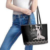 Haiti Neg Marron Silver Leather Tote Bag Hope is Nothing Without Action LT01 - Polynesian Pride