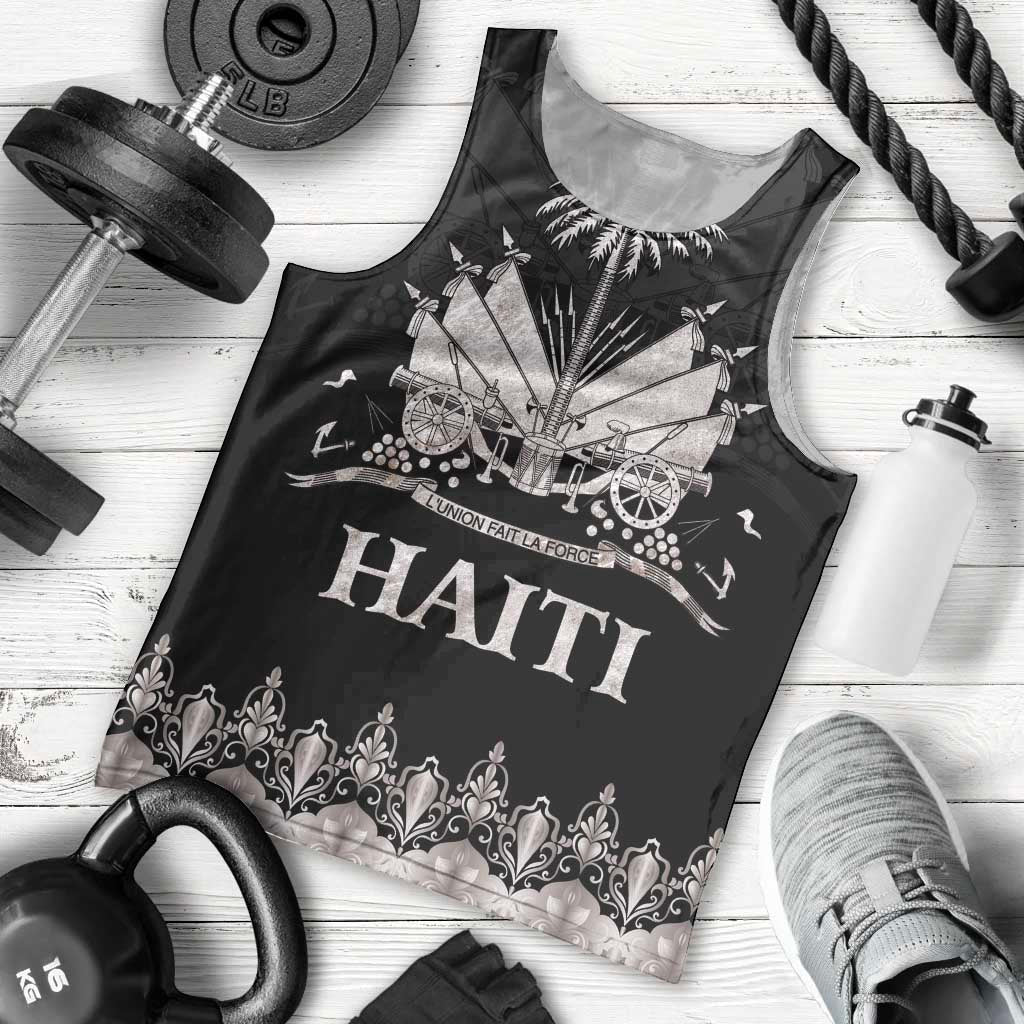 Haiti Neg Marron Silver Men Tank Top Hope is Nothing Without Action LT01 - Polynesian Pride