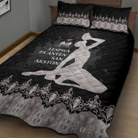 Haiti Neg Marron Silver Quilt Bed Set Hope is Nothing Without Action LT01 - Polynesian Pride