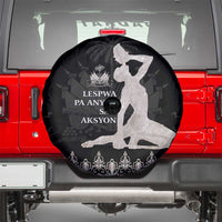 Haiti Neg Marron Silver Spare Tire Cover Hope is Nothing Without Action LT01 - Polynesian Pride