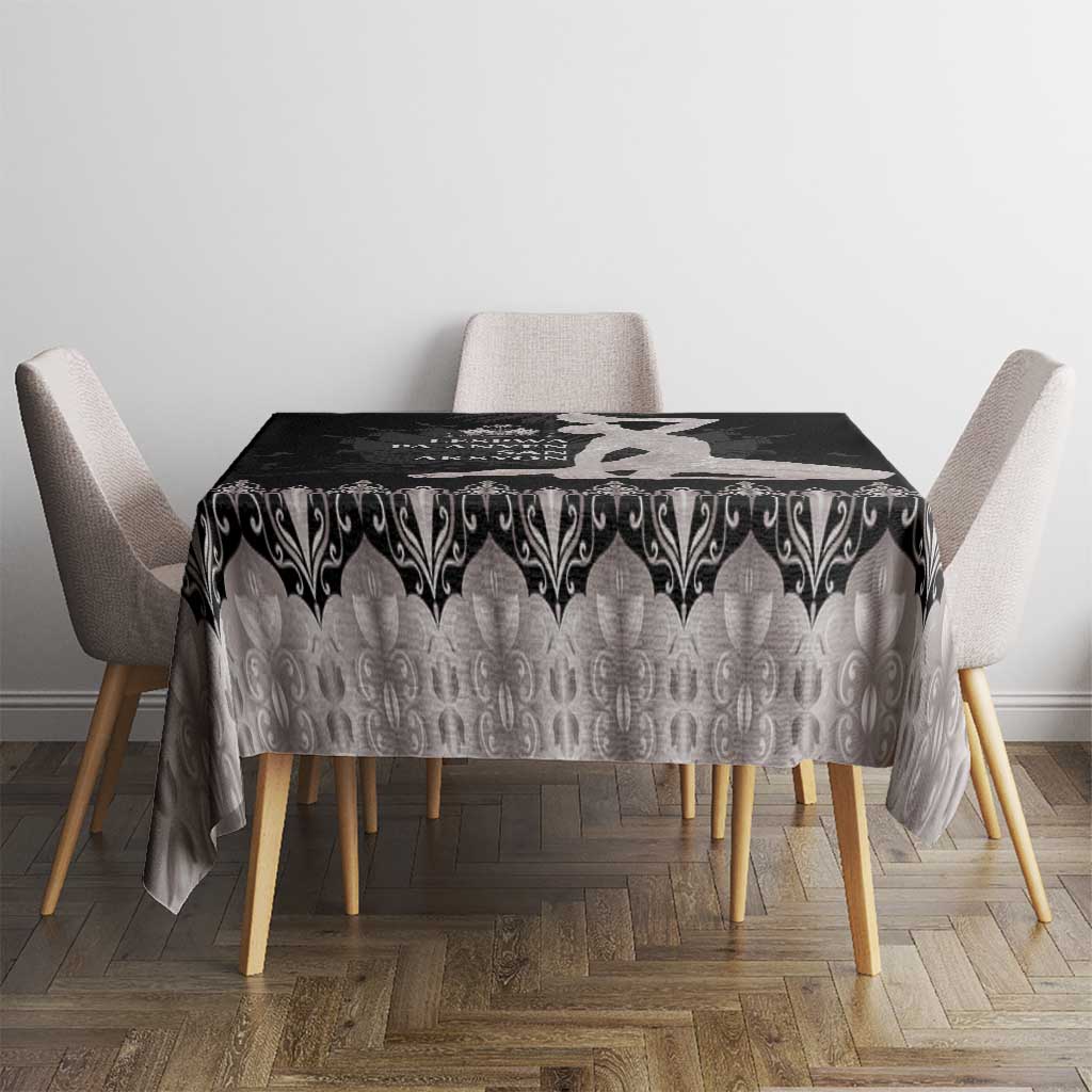 Haiti Neg Marron Silver Tablecloth Hope is Nothing Without Action LT01 - Polynesian Pride
