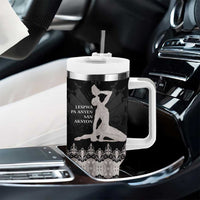 Haiti Neg Marron Silver Tumbler With Handle Hope is Nothing Without Action LT01 - Polynesian Pride