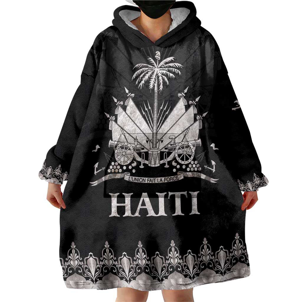 Haiti Neg Marron Silver Wearable Blanket Hoodie Hope is Nothing Without Action LT01 - Polynesian Pride