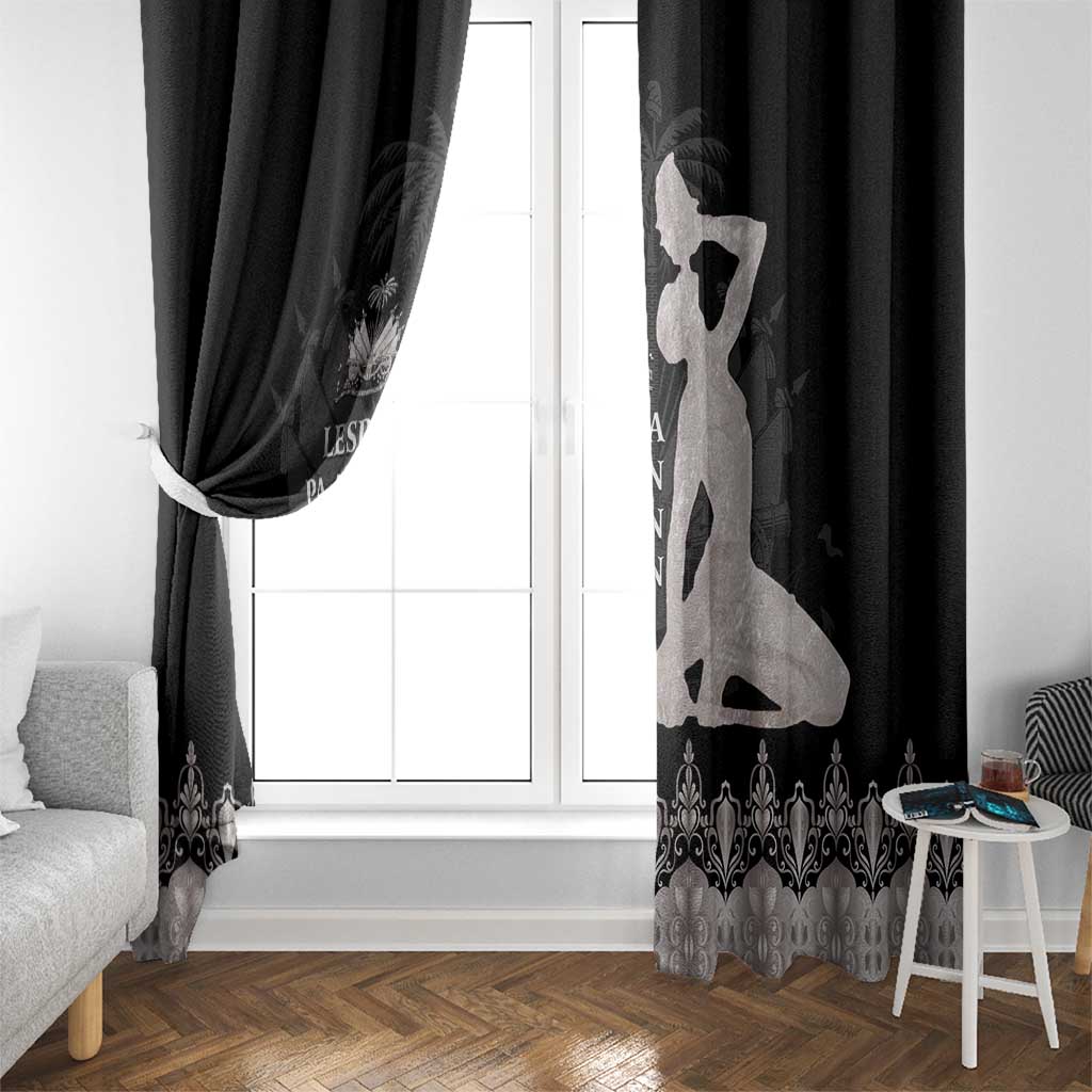 Haiti Neg Marron Silver Window Curtain Hope is Nothing Without Action LT01 - Polynesian Pride