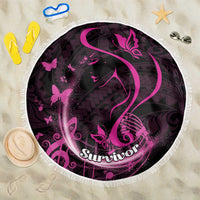 Survivor Melody Pink Beach Blanket Breast Cancer Polynesian Pattern LT01 One Size 150cm Pink - Polynesian Pride